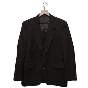 EASTWICK Vintage Charcoal Gray Single Breasted Wool Blend Blazer Sz 43S